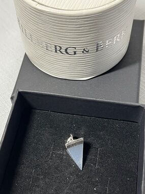 Hillberg & Berk Pyramid Lavender Pendant Charm Silver. New.